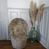 Fauteuil moumoute beige