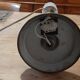 Vintage lamp brass and granite glass