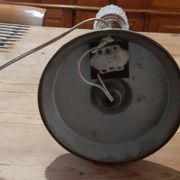 Lampe vintage laiton et verre granité