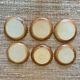 6 flat plates in stoneware