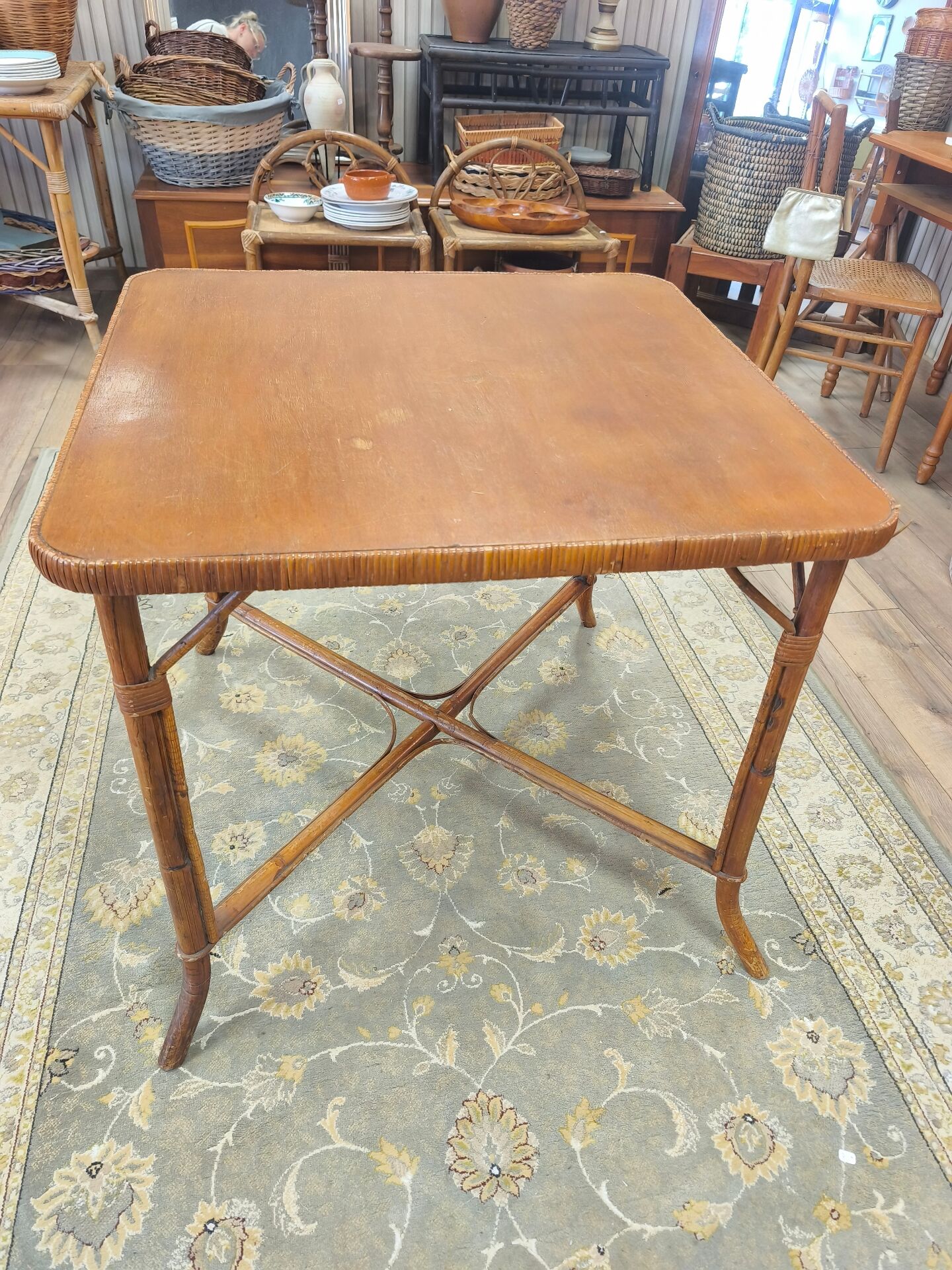 Rattan dining table