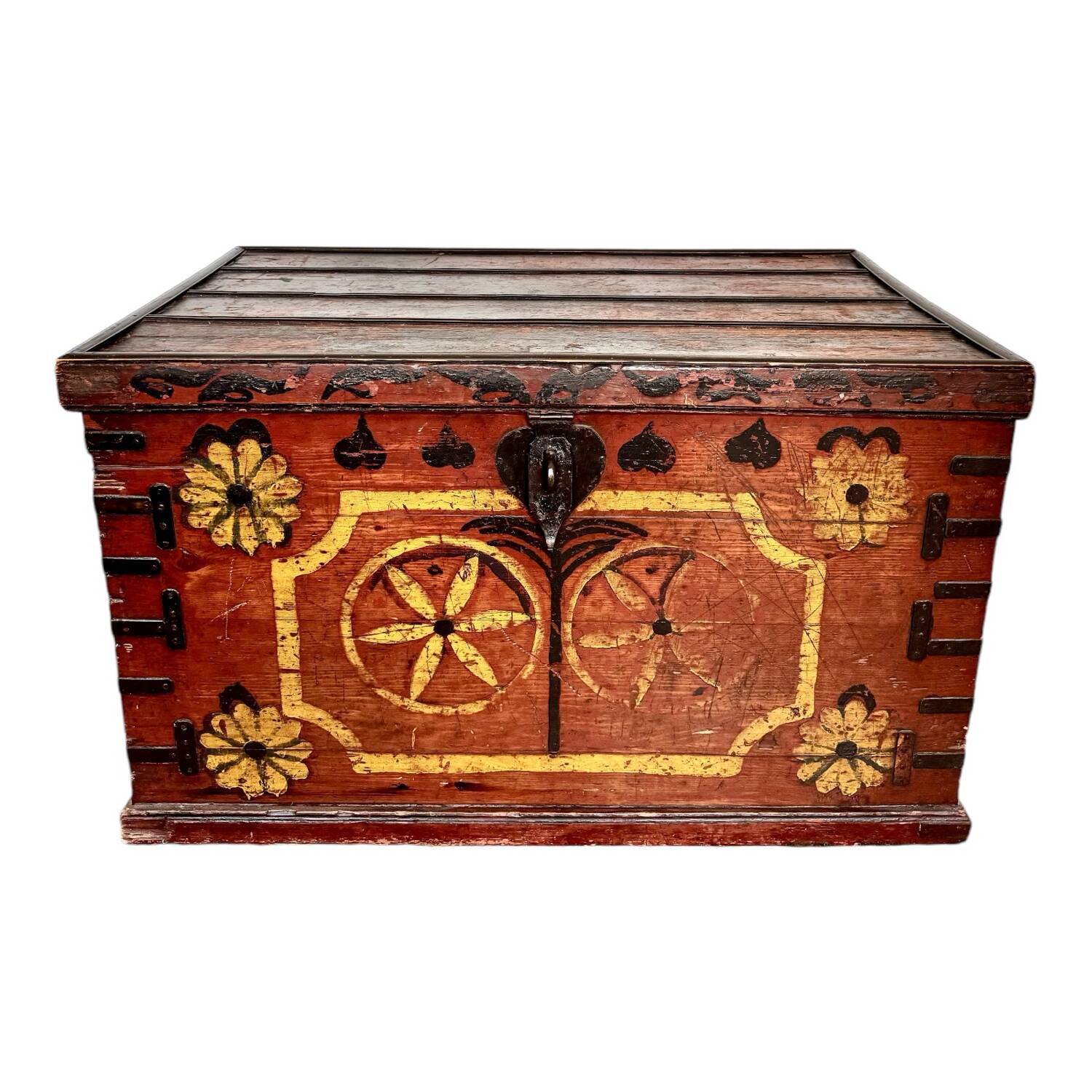 Afghan dowry chest in painted wood