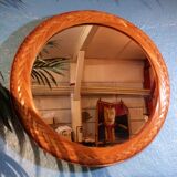 Wicker wall mirror 1960s