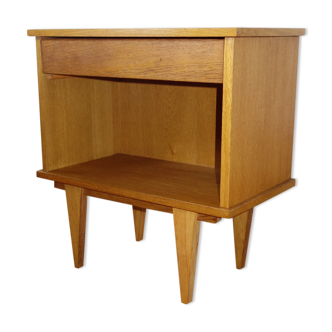 60s oak bedside table