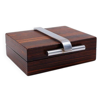 Art Deco box in wood and metal attributed to the DESNY House - 1930s