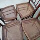Set of 4 antique bistro chairs canned seats