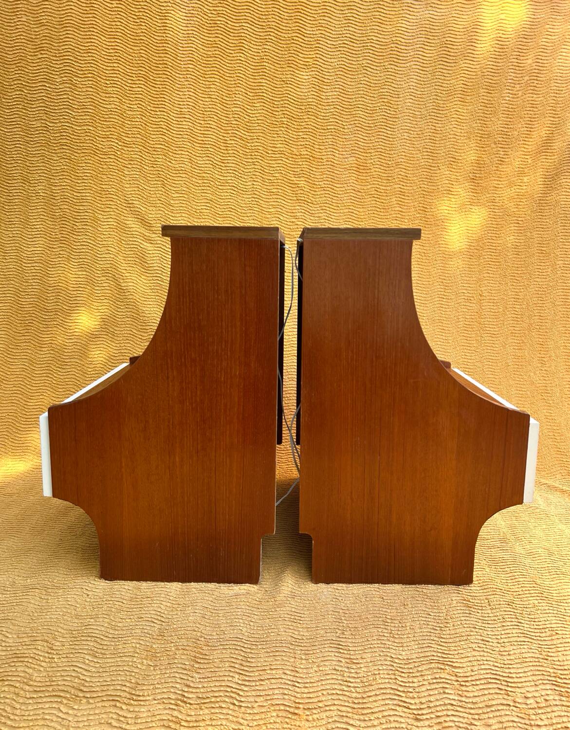 Duo tables de chevet éclairants space age 1970