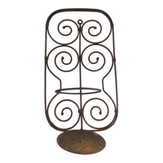 Wrought iron candle holder