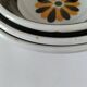 Set of three Italian deep plates from the 1970s, with ochre brown floral decoration.