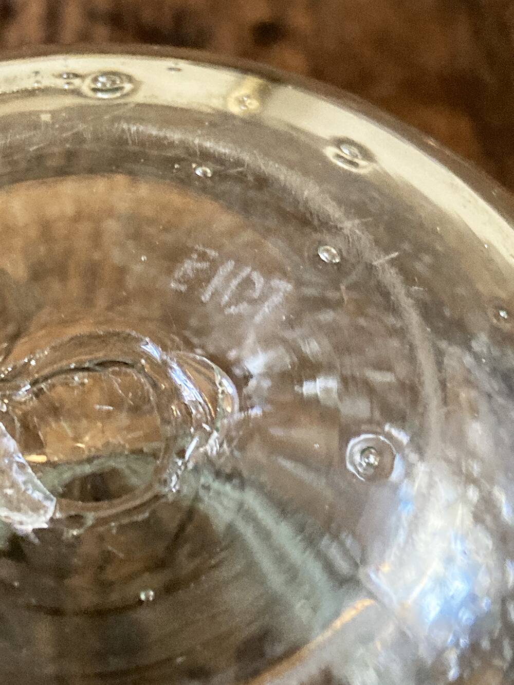 Bocal en verre bullé de Biot, ca. 1980