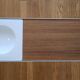 Robin Day side table for Habitat in white lacquered metal and wooden top Design