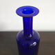 Scandinavian blue glass vase, Otto Brauer for Holmegaard, 1960s