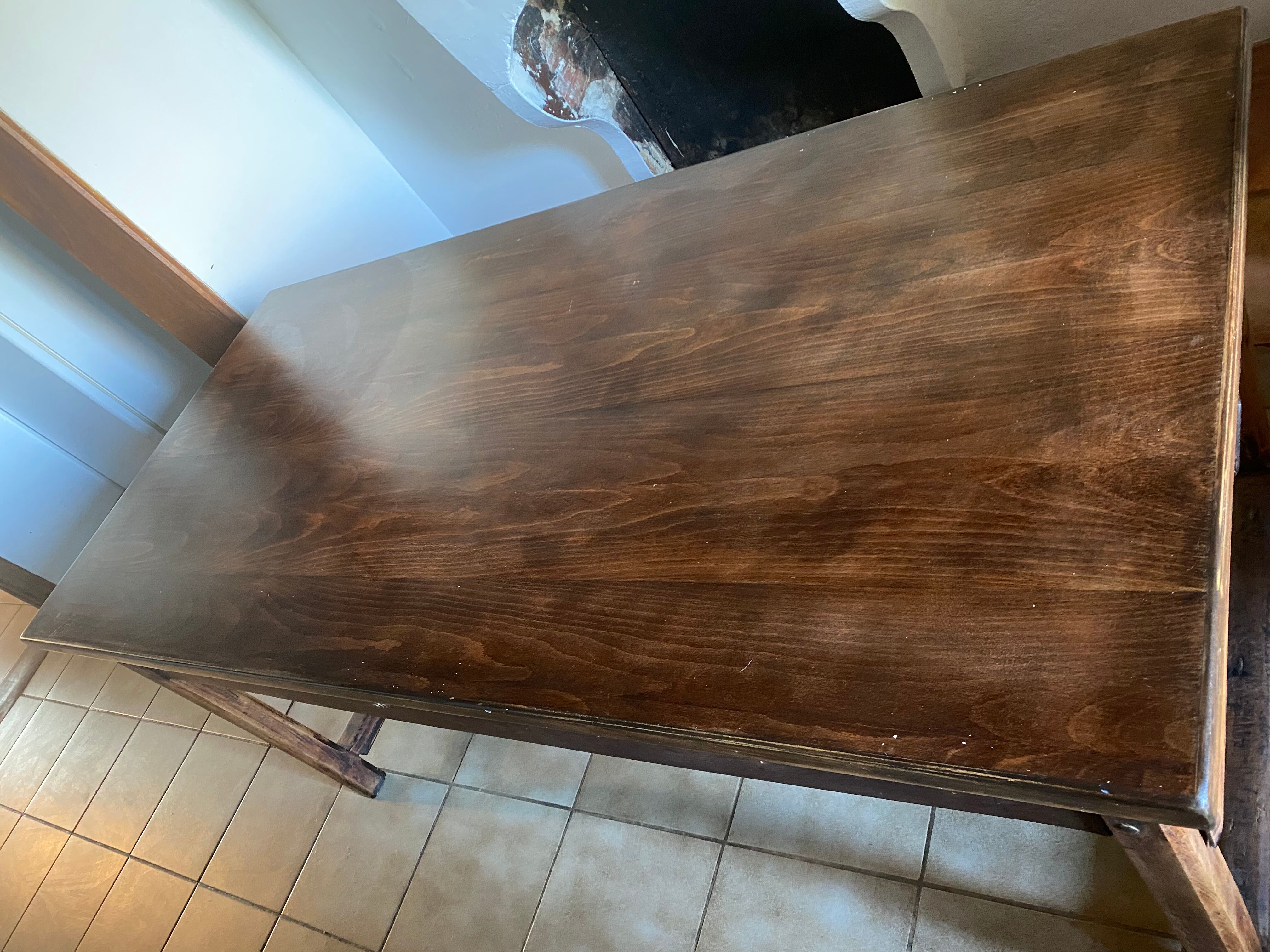 Magnificent farmhouse table in solid wood of the nineteenth century