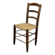 Vintage chair in solid wood and straw