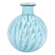 Striped light blue glass vase Phoenician Malta, 1990s