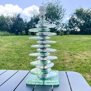 Large lamp base made of glass pebbles from the 70s/80s