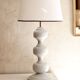 Large antique wooden ball lamps