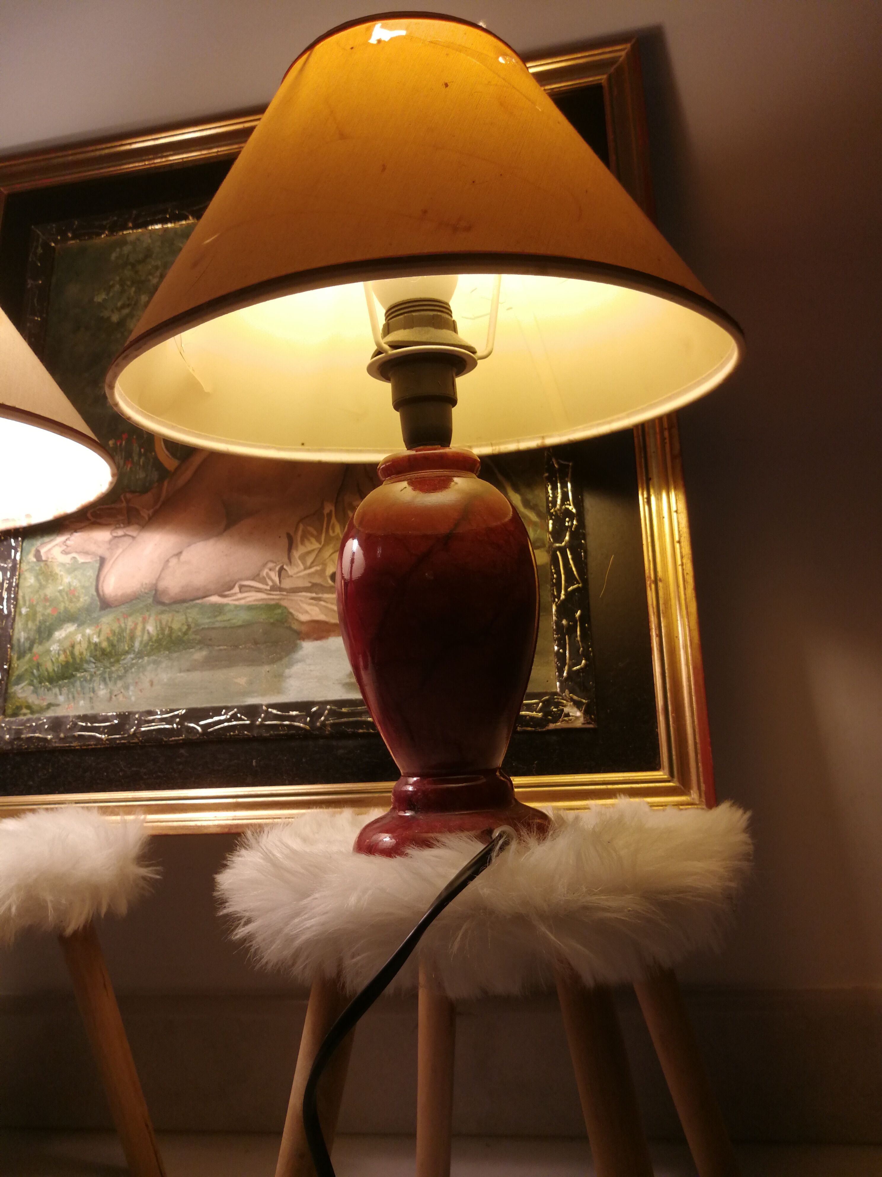 Duo of bedside lamps