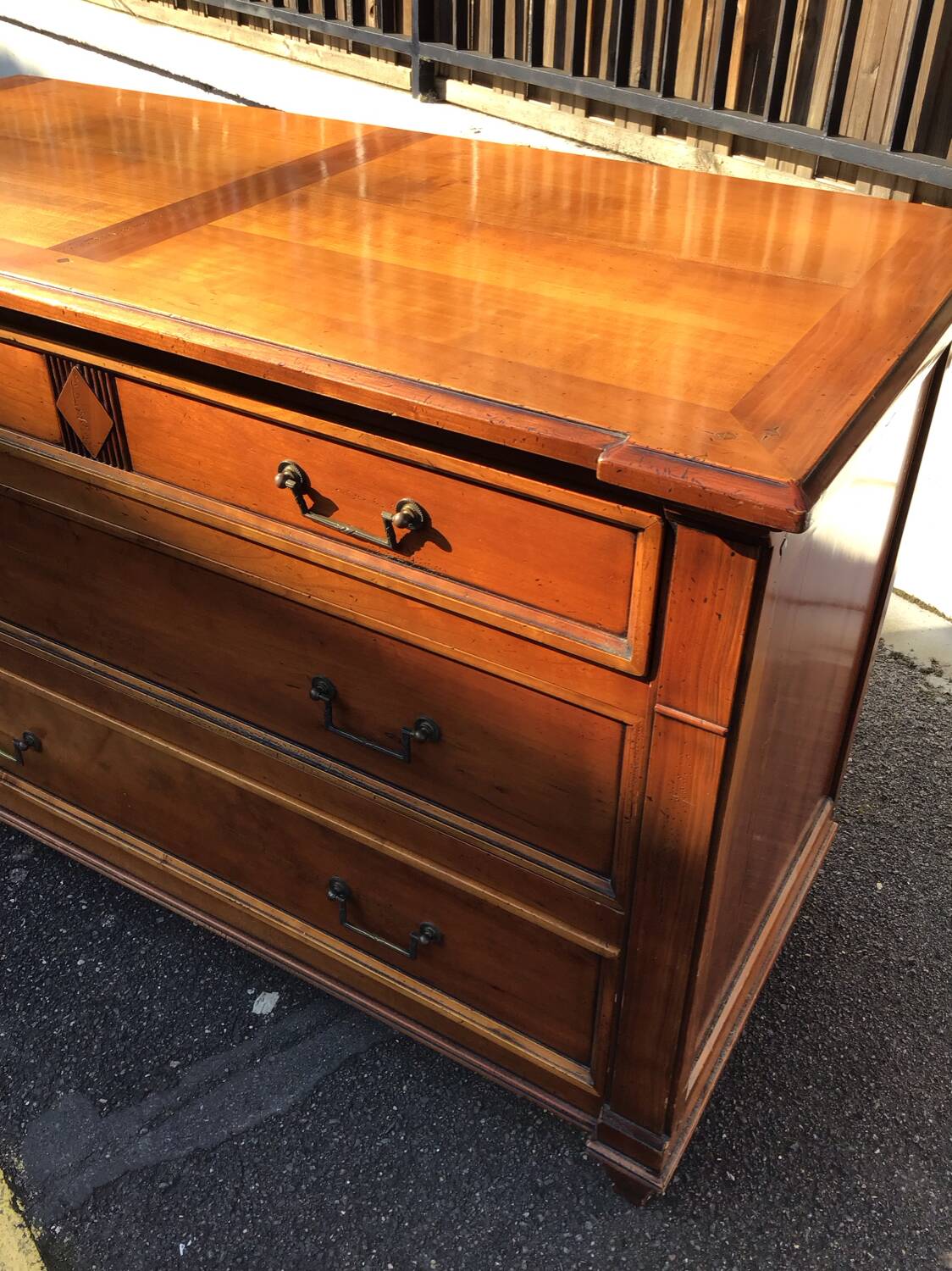Commode roche bobois en bois massif patine