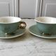 Lunch duo Digoin Sarreguemines Toi & Moi vert sage 50s