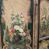 3-panel screen in painted wood