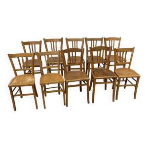 set de 10 chaises bistrot