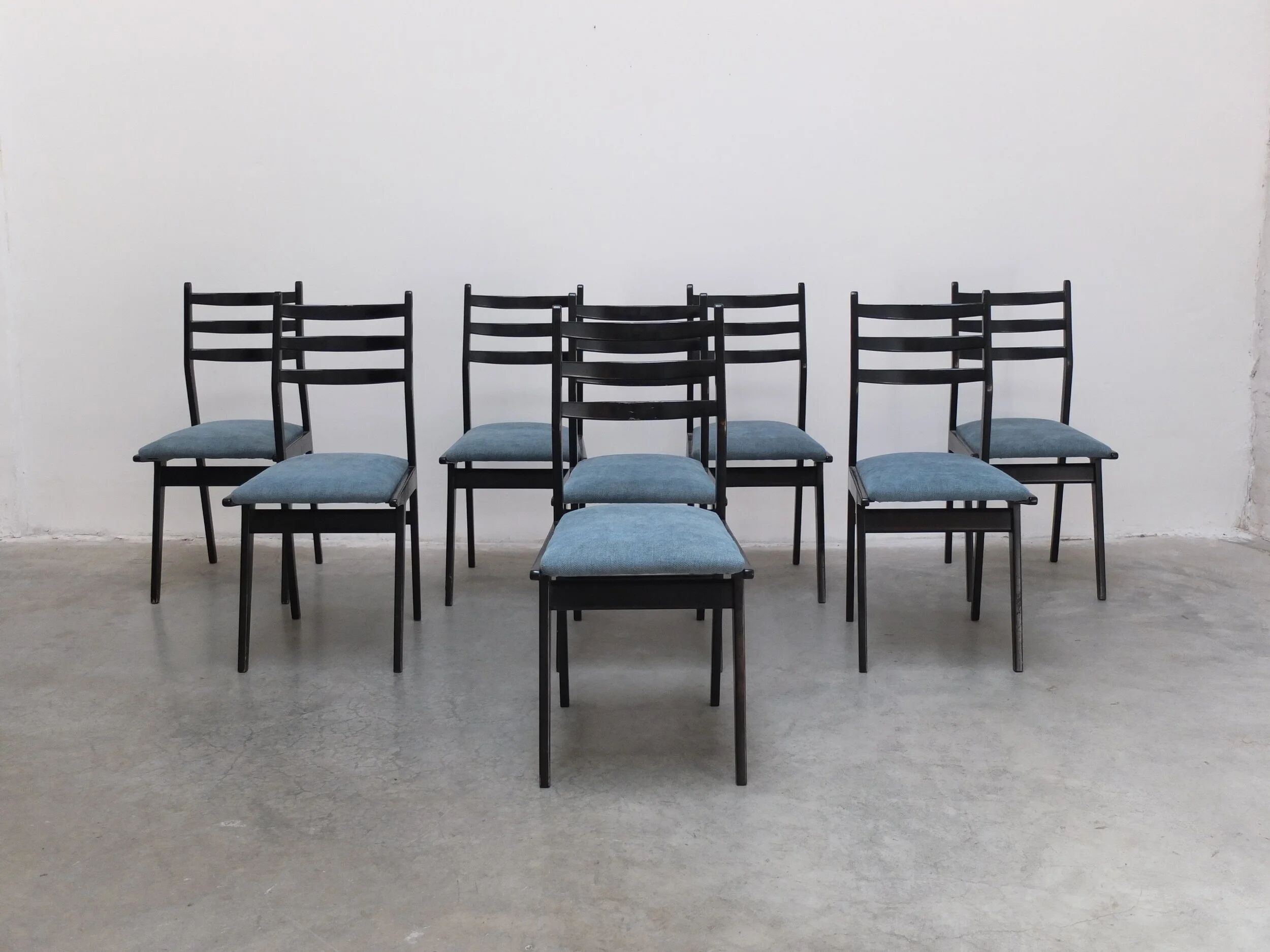 Set of 8 'S4' dining chairs by Alfred Hendrickx for Belform, 1950s