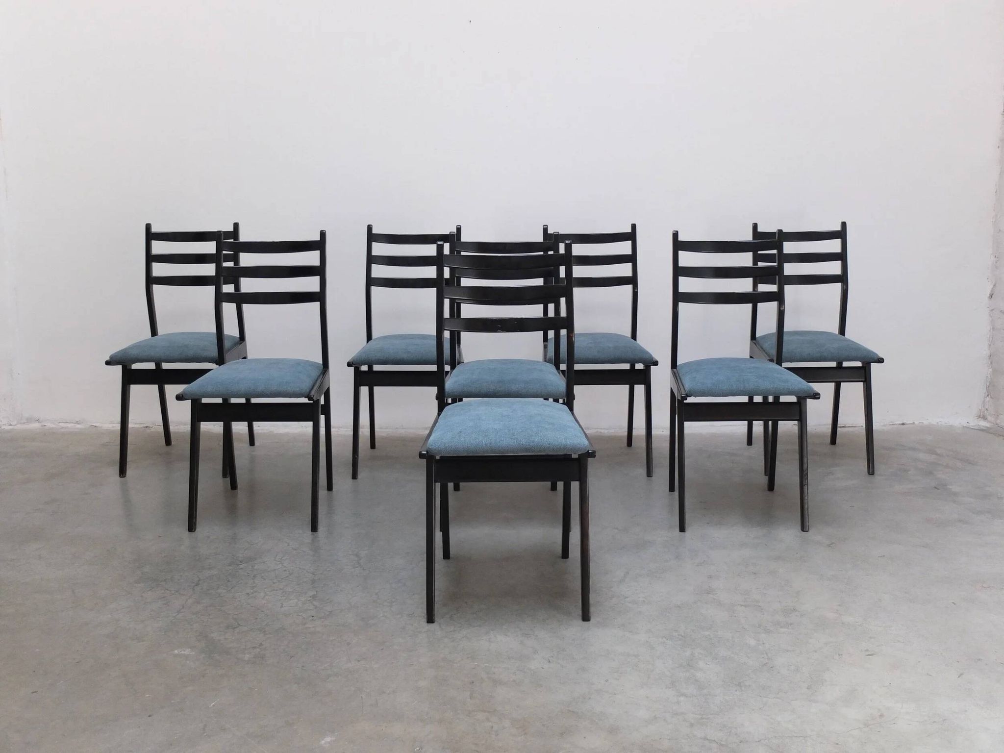 Set of 8 'S4' dining chairs by Alfred Hendrickx for Belform, 1950s