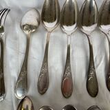 Silver metal cutlery