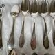 Silver metal cutlery