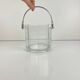 Octagonal glass ice bucket with metal handle, 1970s/80s, France