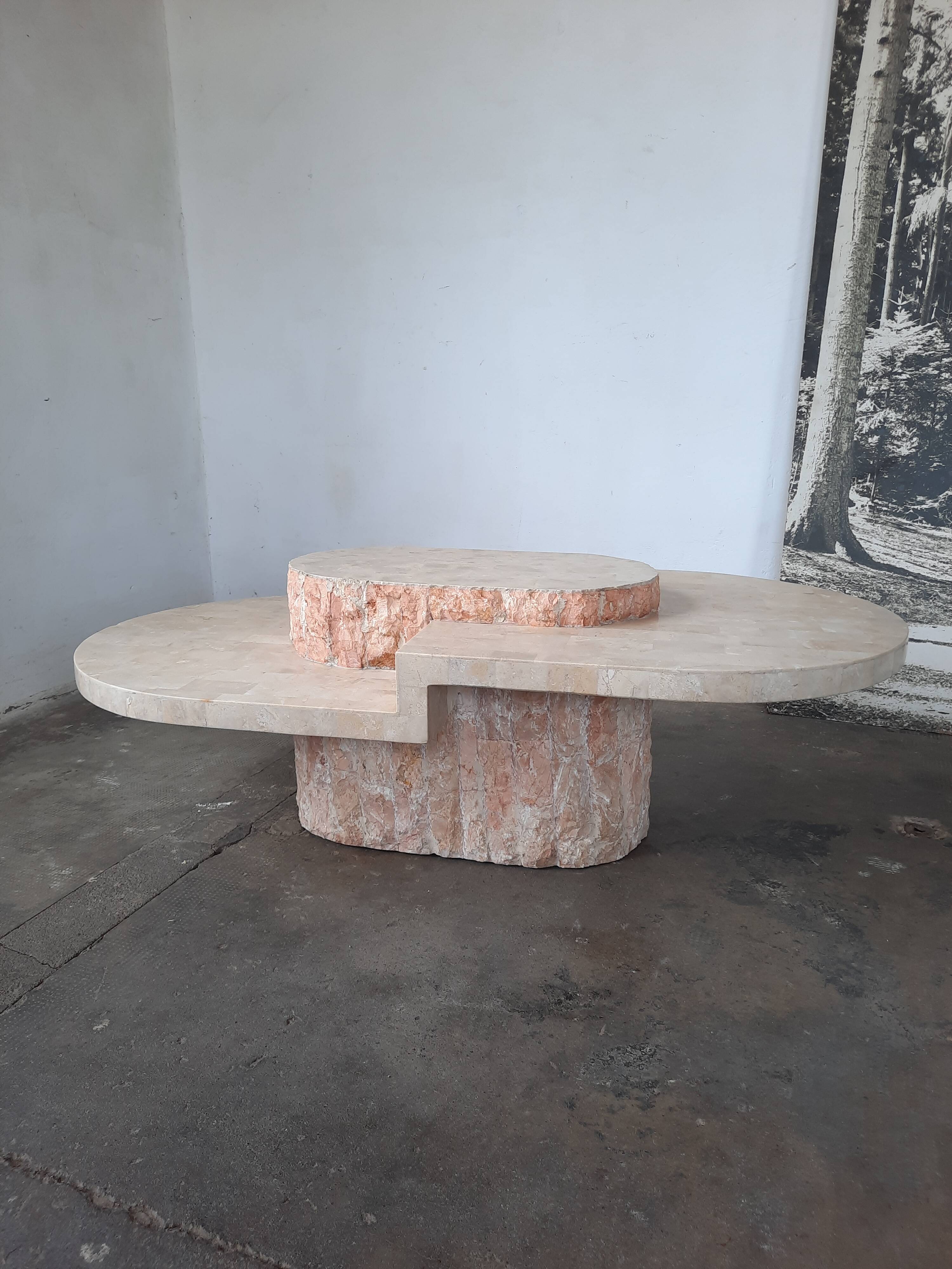 Magnussen Ponte Travertine Veneer Coffee Table