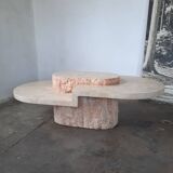 Table basse placage de travertin Magnussen Ponte