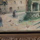 Oil on canvas "Village courtyard with chickens", signed.