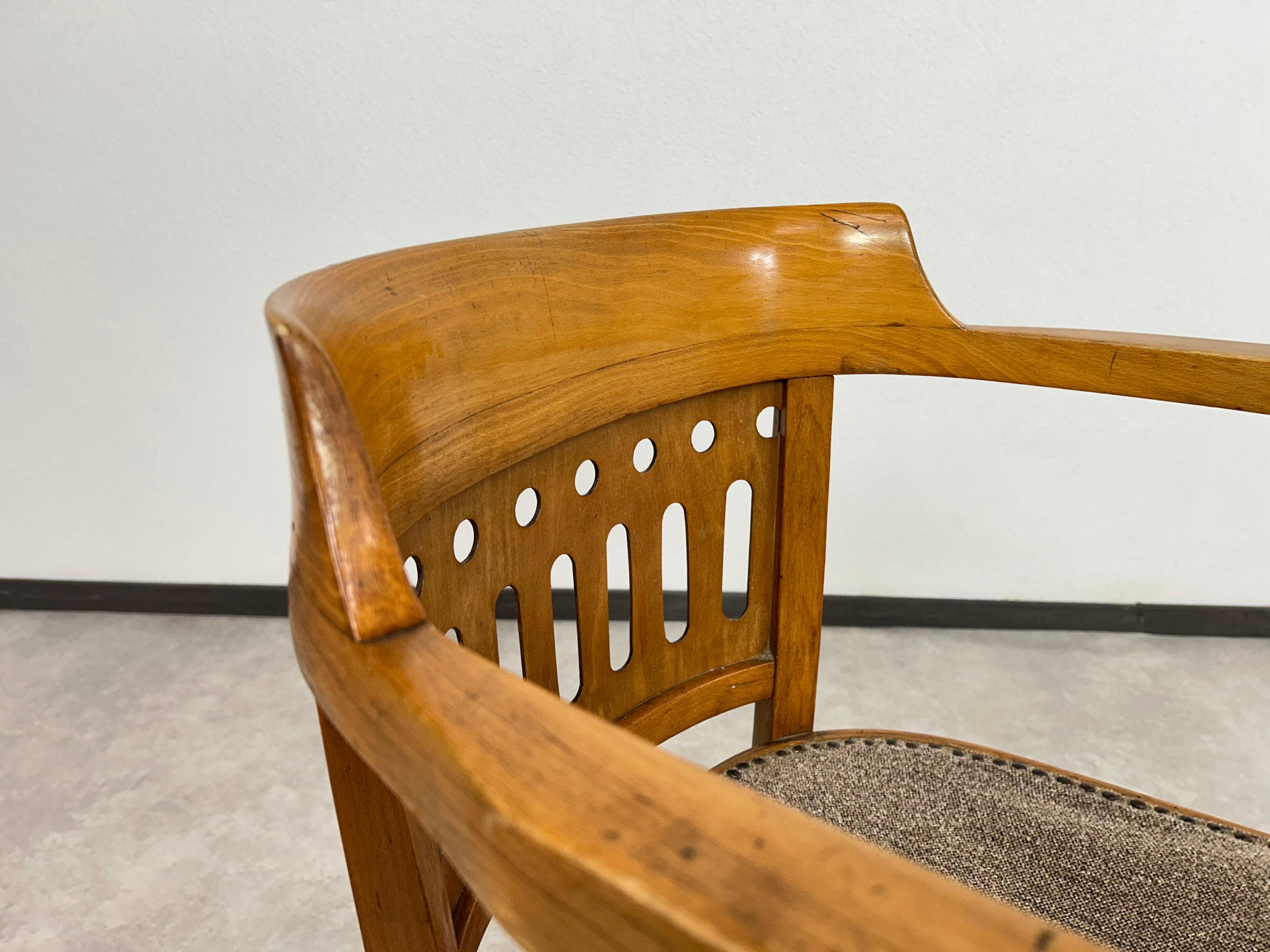 Vienna Secession armchair by Otto Wagner executed by Pancota Vienna
