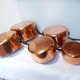 Set of 5 tinned copper pans 211290