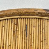 Miroir Palm Regency bambou rotin roseau