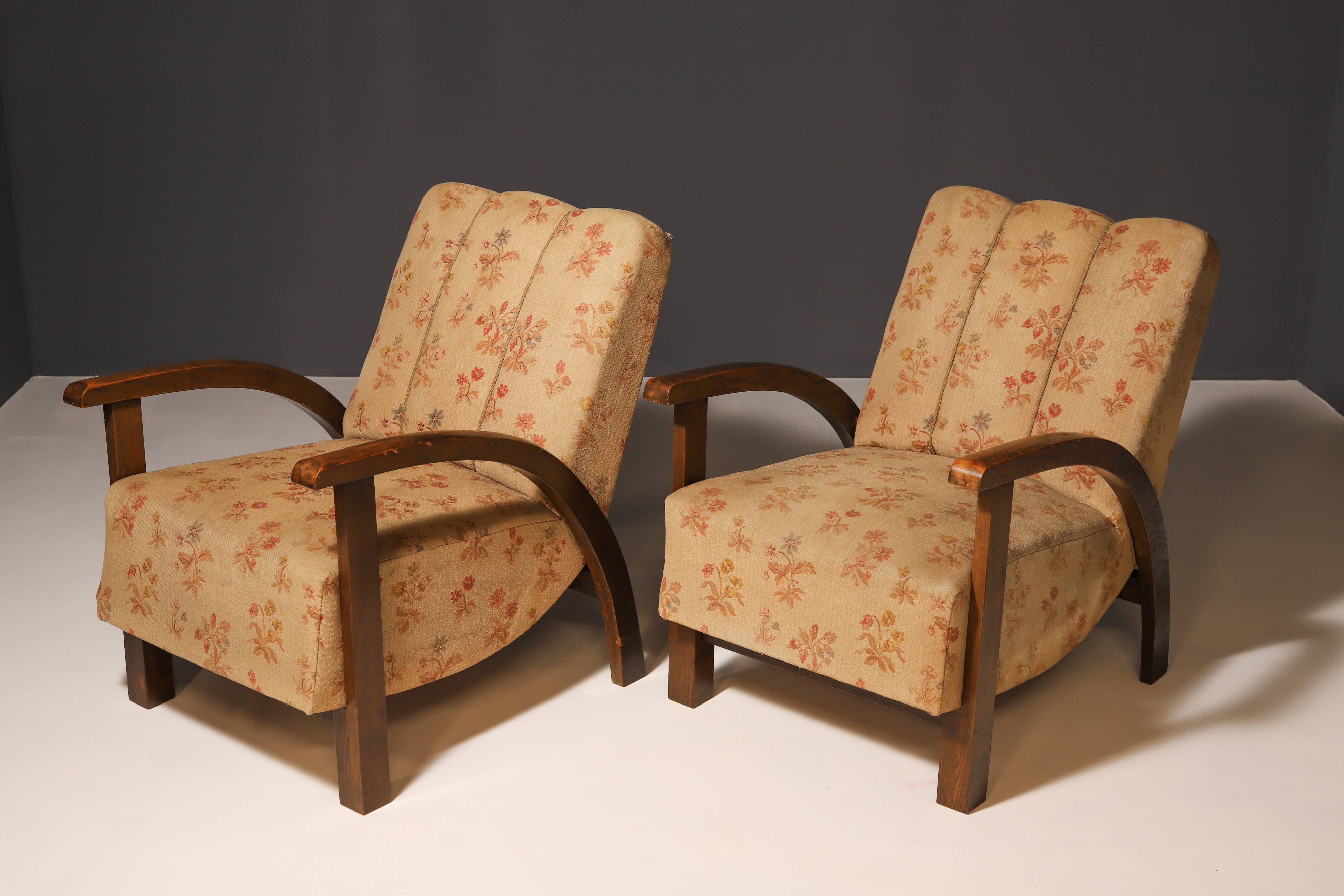 Pair of ART DECO armchairs, 1930´s, Central Europe