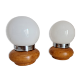 Paire de lampes de chevet vintage