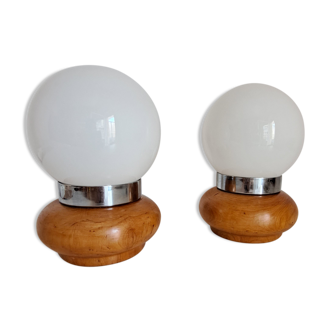 Paire de lampes de chevet vintage