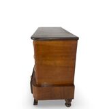 Commode italienne Art déco en ronce de noyer, années 1920