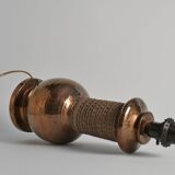 Mid-century Modern Copper-hued Ceramic Table Lamp by Bitossi for Bergboms, 1970s