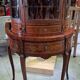 Desk - Display cabinet in the style of Louis XV with marquetry.