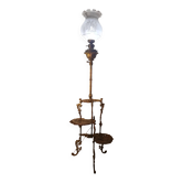 lampadaire fonte d acier Guéridon  ouvragé avec suppor à 3 niveaux Hollywoo