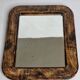 Antique Louis-Philippe mirror, rounded corners, imitation wood, 30 x 37 cm