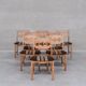 8 oak mid-century danish dining chairs