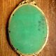 Miroir italien ovale en bois doré - 45x25cm