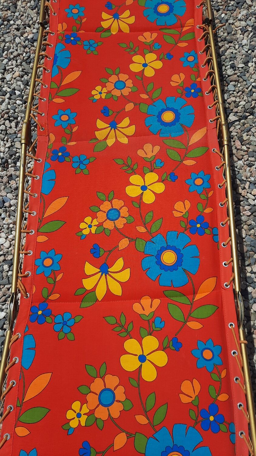 Vintage foldable camping camp bed