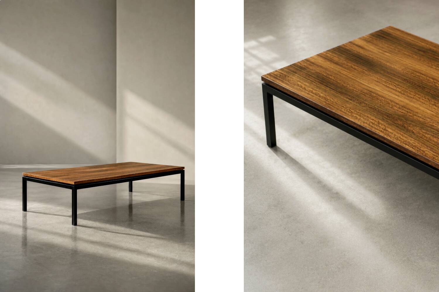 Vintage Low Mid-Century Modern Teak Coffee Table, Denmark, 1970s
