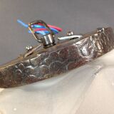 Old art Deco glass ball hanging lamp frosted diameter 28cm